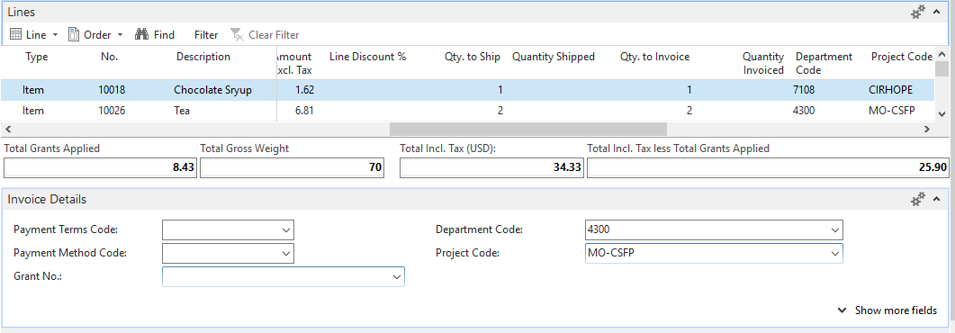 Global Dimensions on Lines