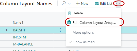 Edit Column Layout Lines