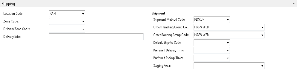Shipping FastTab