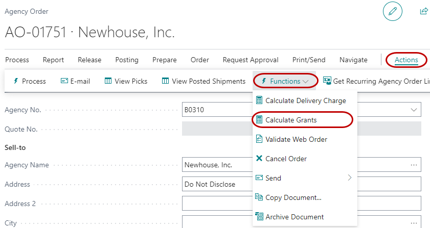 Calculate Grants Button