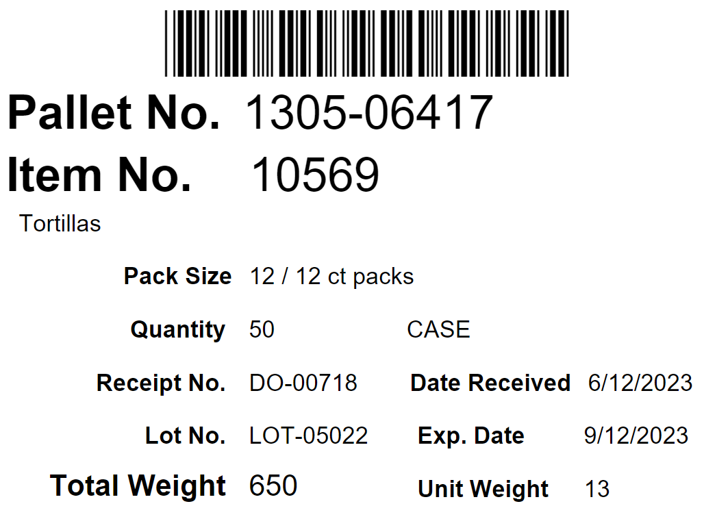 Posted Donation Order and Receipt