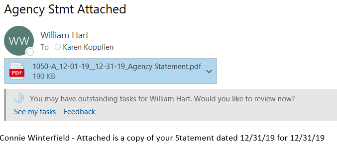 Statement Email Header