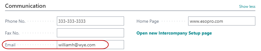 Communication FastTab