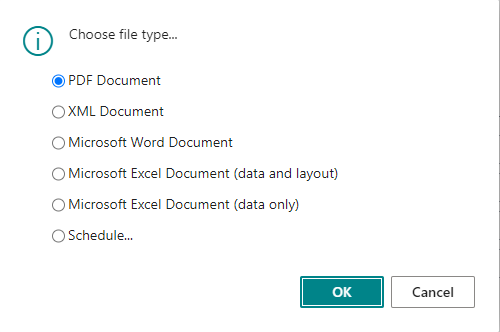 Posted Donation Receipt Print Selection